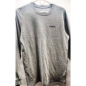 Patagonia Shirt Mens Small Gray Responsibili-Tee Outdoors Hiking Camping Eco